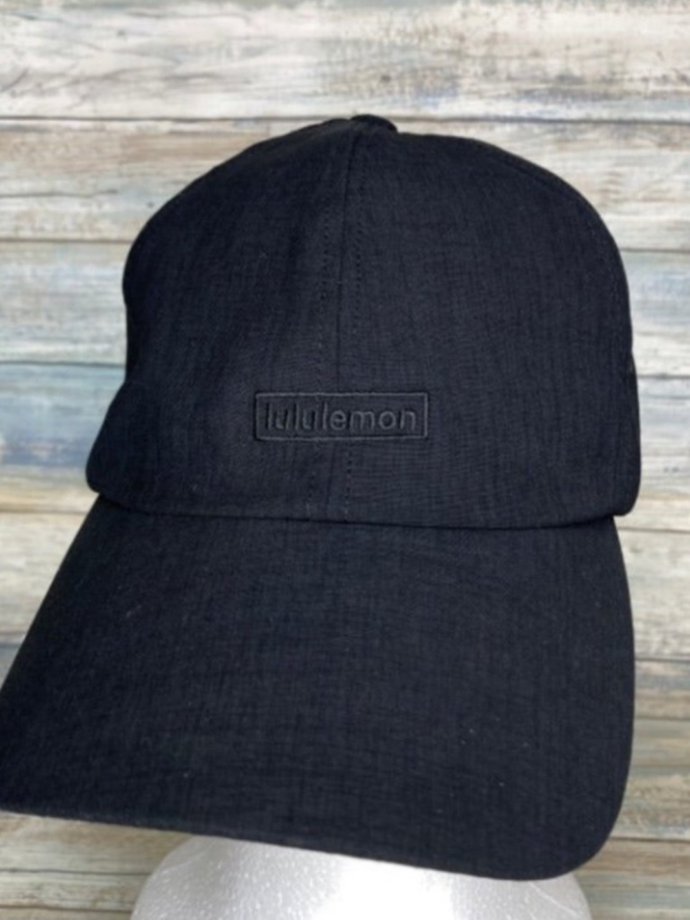 Lululemon Hat Black Running Cap Flexible Outdoors Workout Lightweight
